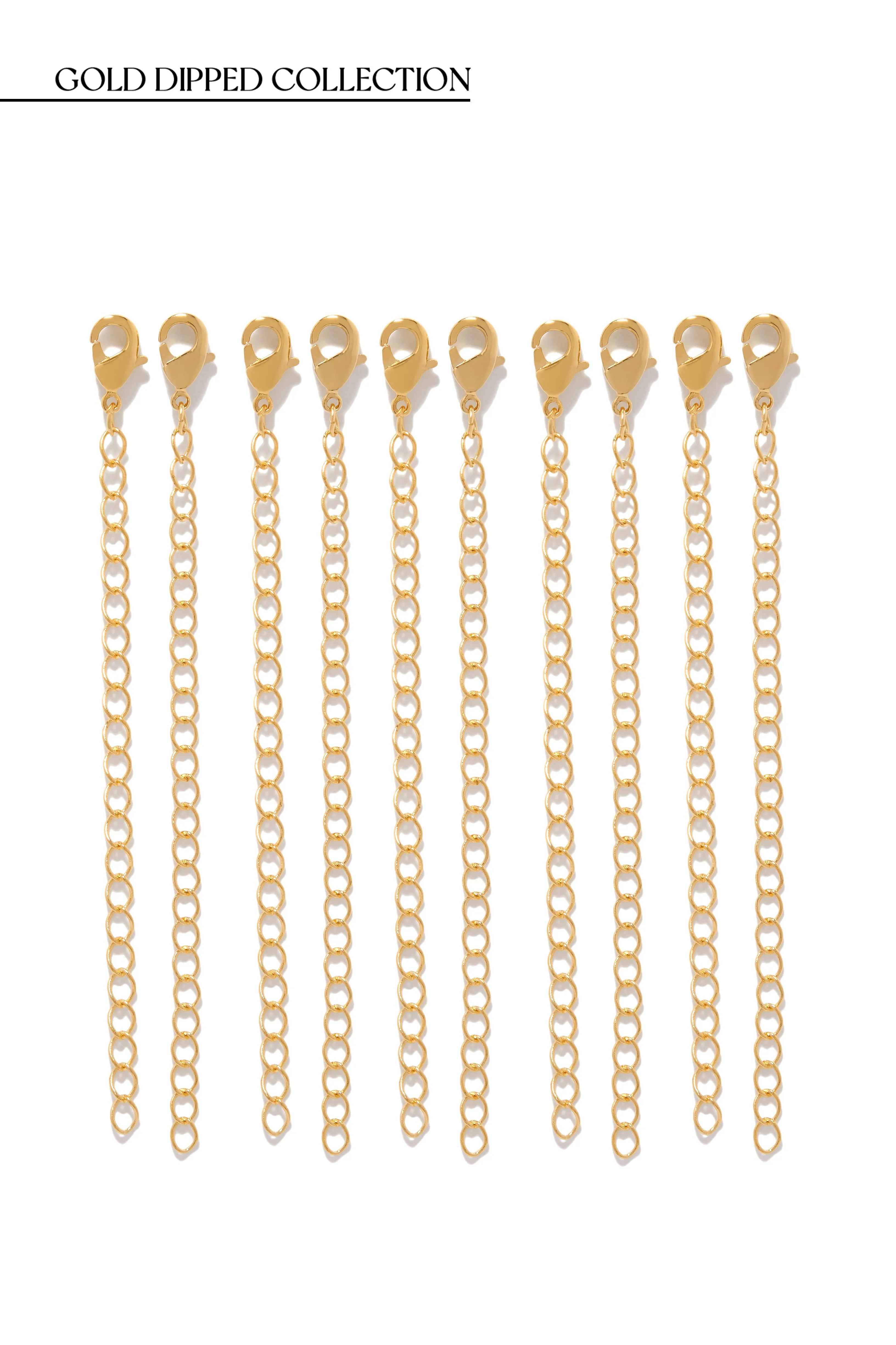 10 Piece Chain Extender Set - Gold