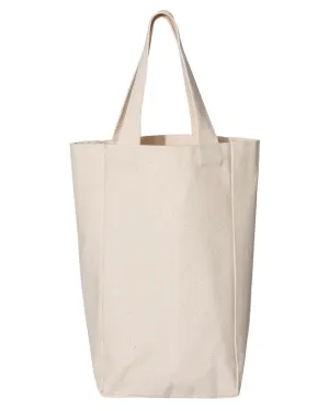 240 ct Canvas Double Wine Tote Bag-By Case