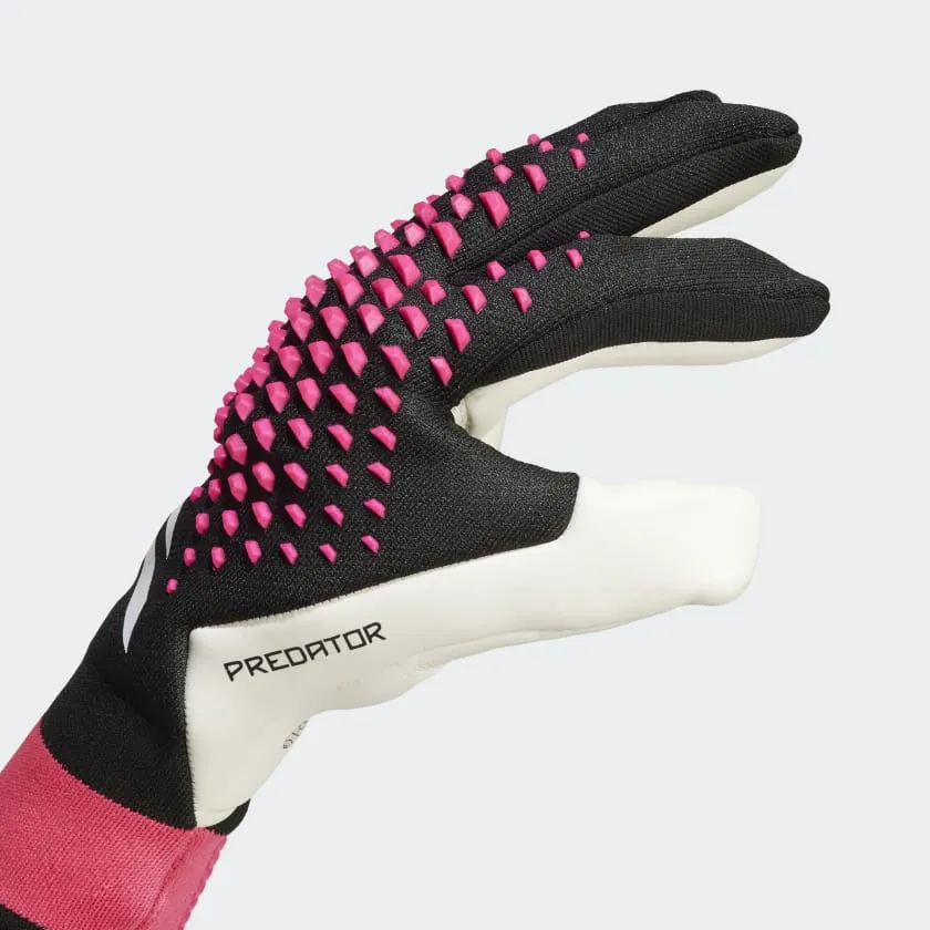 adidas Predator Pro Fingersave Goalkeeper Gloves HN3343 Black/White/Shock Pink