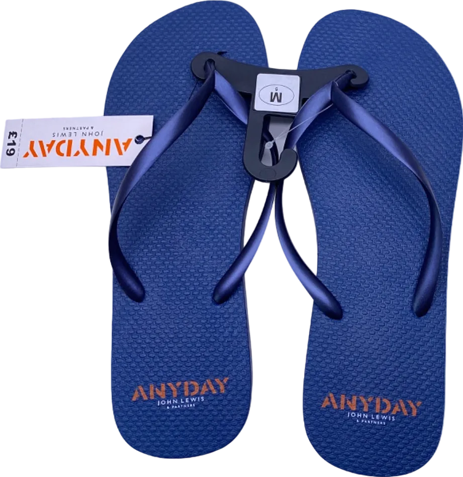 Anyday John Lewis Blue Slim Strap Flip Flops EU M/5