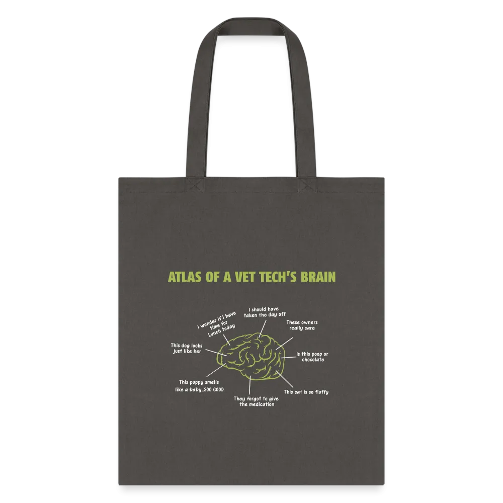 Atlas of a Vet Tech's Brain Cotton Tote Bag