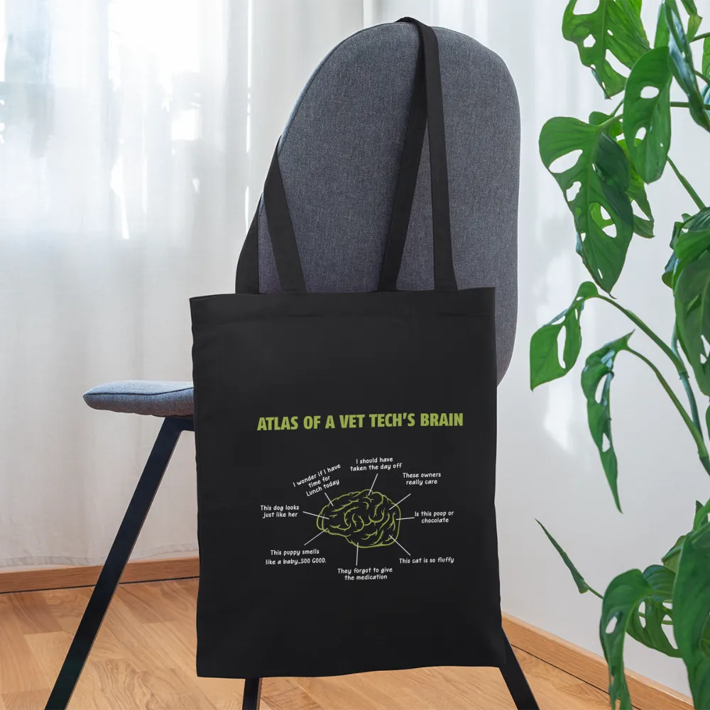 Atlas of a Vet Tech's Brain Cotton Tote Bag