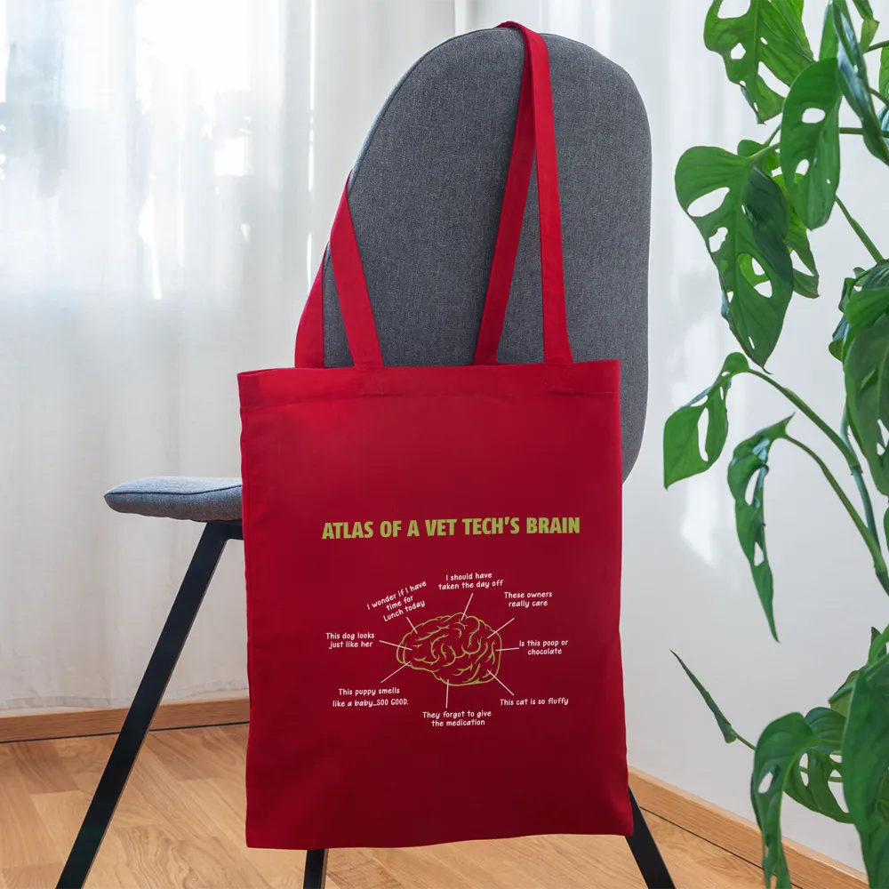 Atlas of a Vet Tech's Brain Cotton Tote Bag