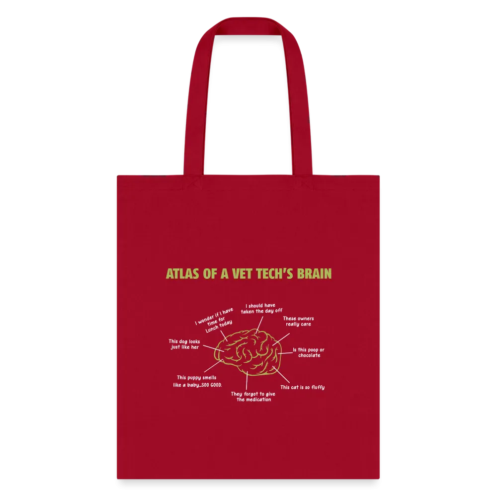 Atlas of a Vet Tech's Brain Cotton Tote Bag