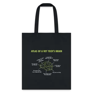 Atlas of a Vet Tech's Brain Cotton Tote Bag