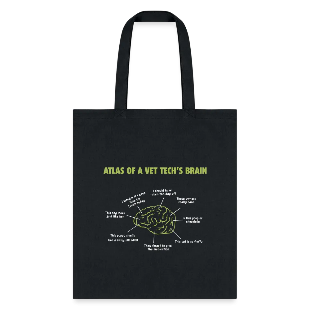 Atlas of a Vet Tech's Brain Cotton Tote Bag