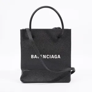 Balenciaga Shopping Tote Bag Black Leather XXS