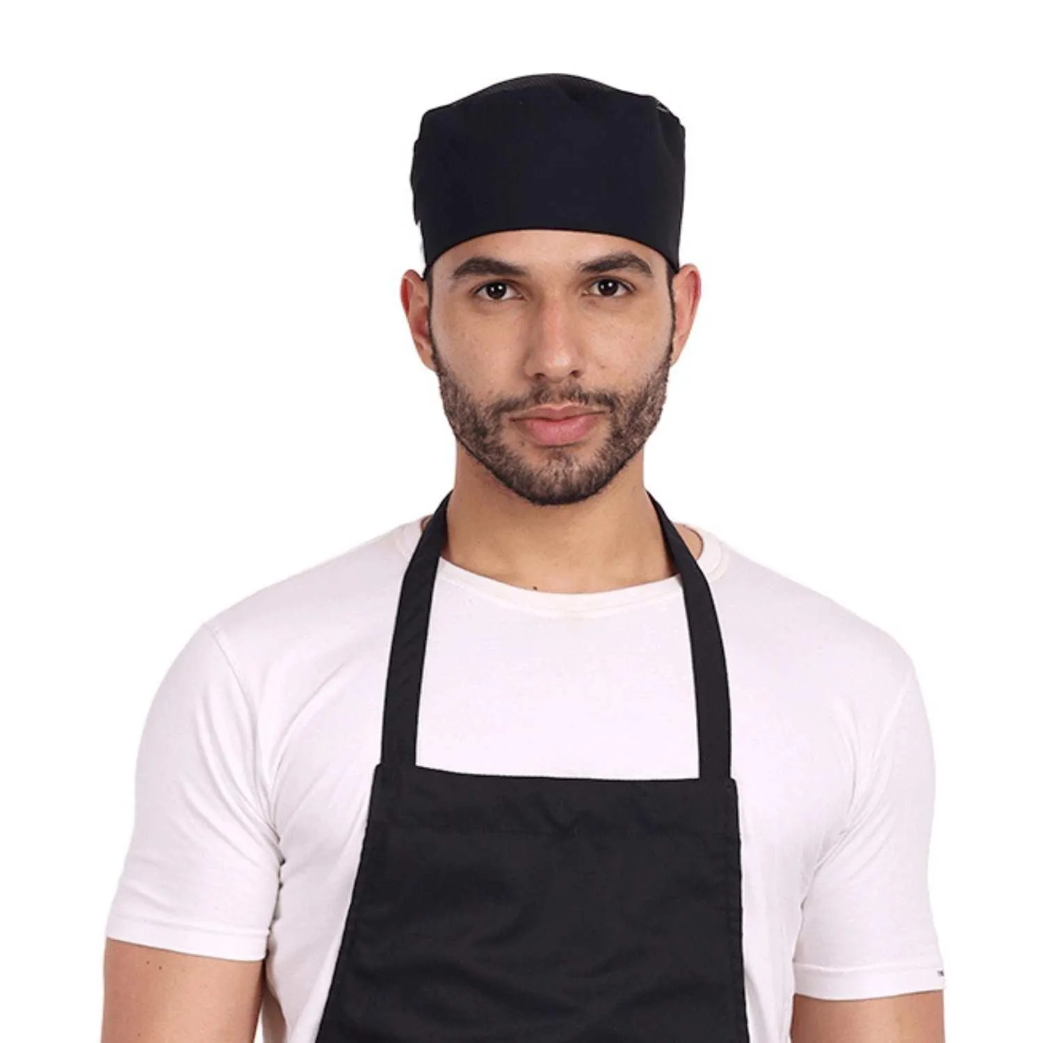 Black Chef Apron and Cap