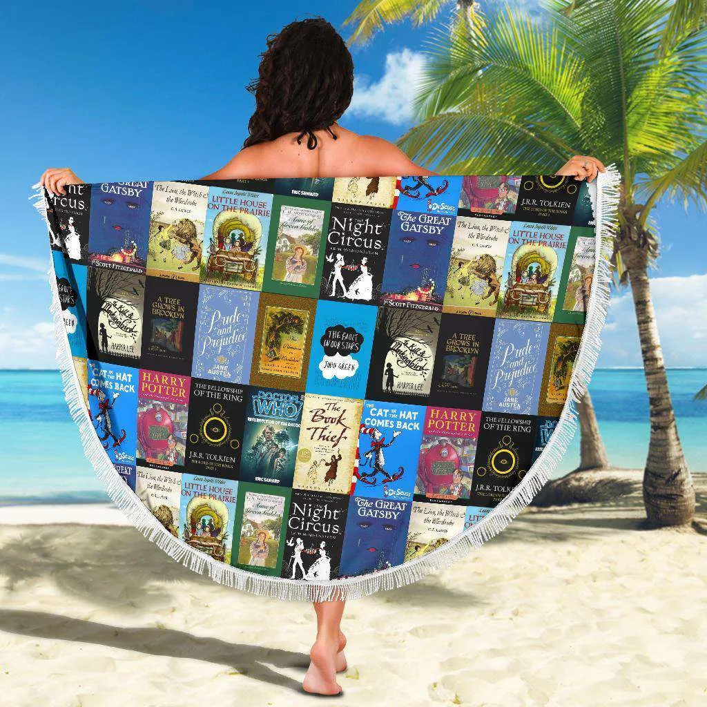 Books Bookish Round Blanket