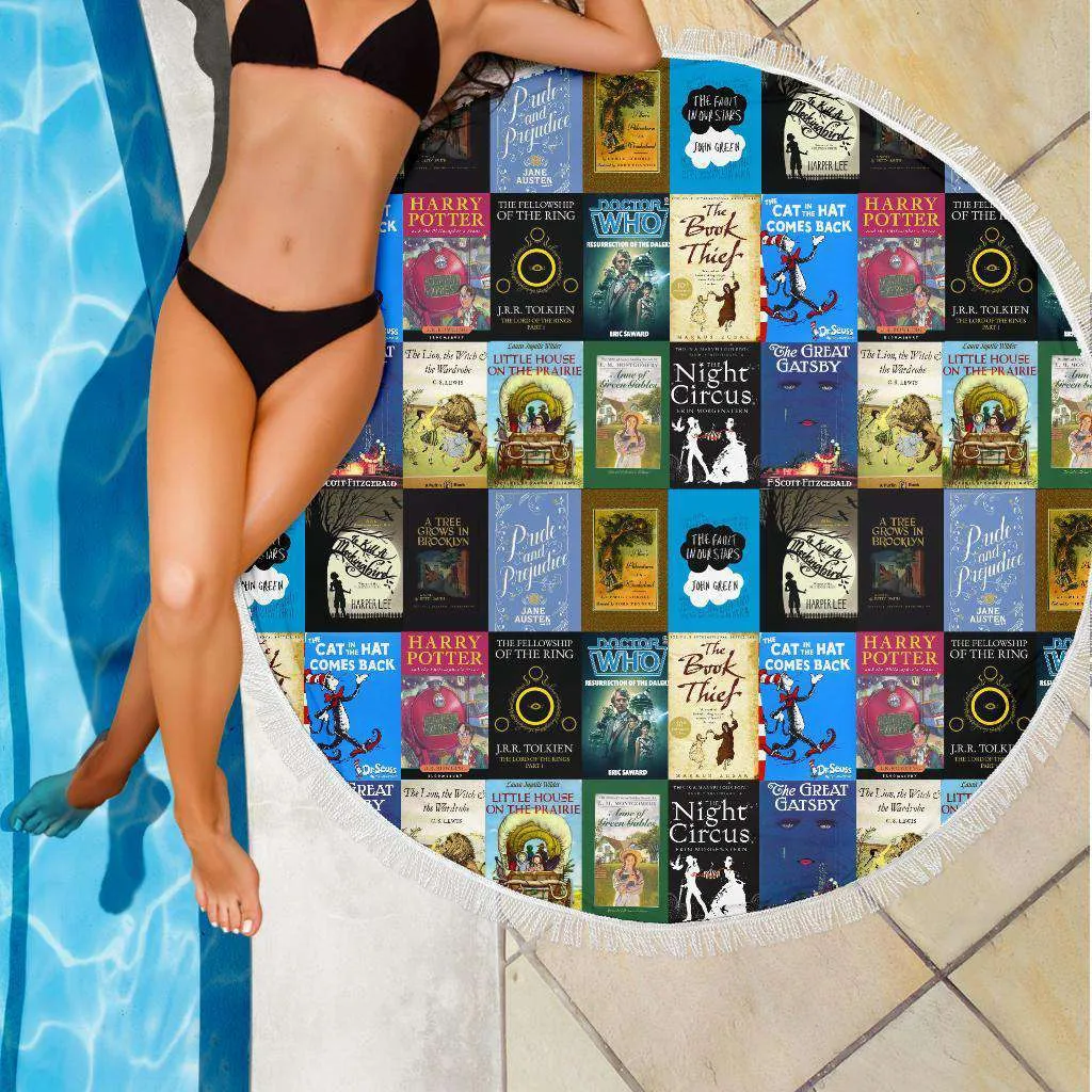 Books Bookish Round Blanket