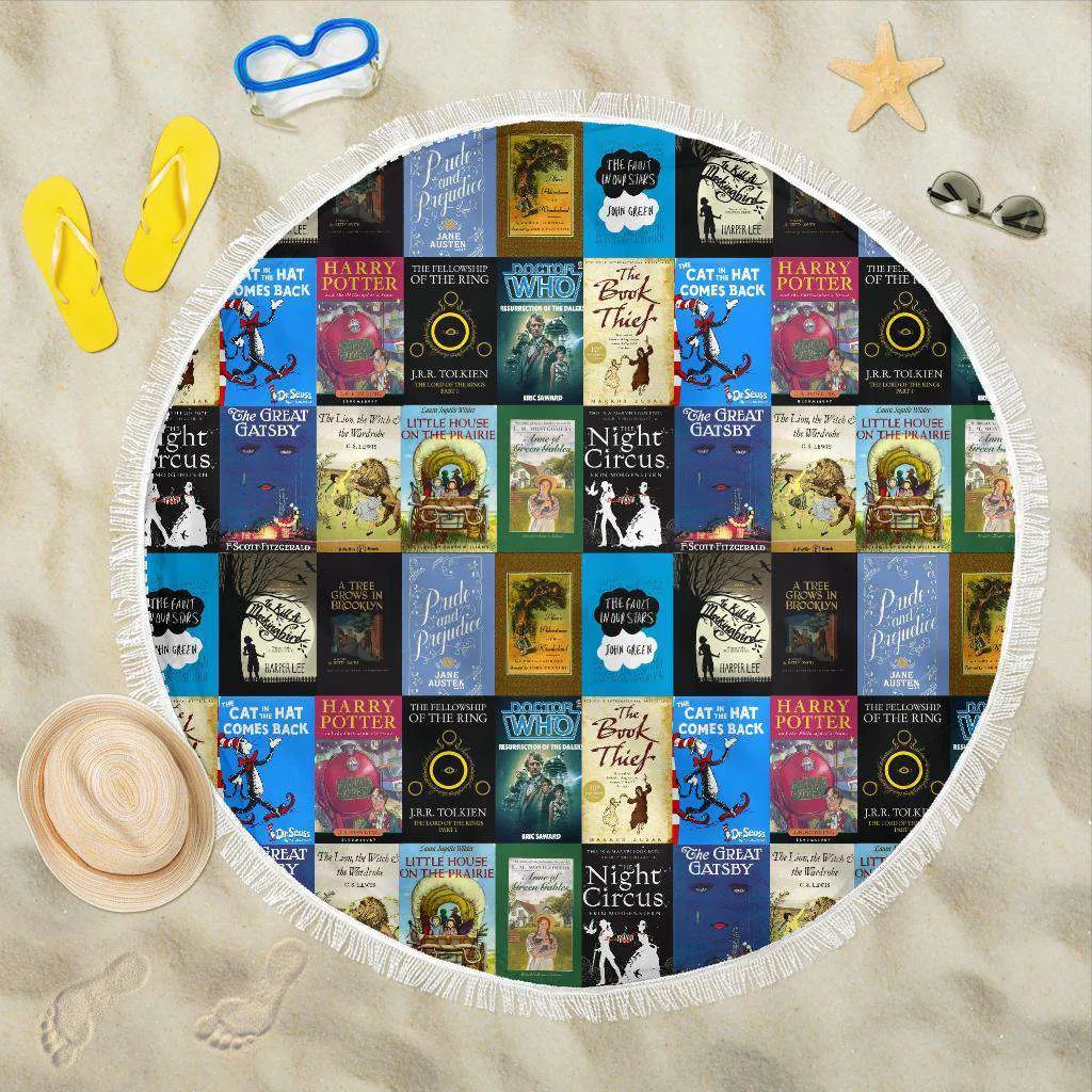 Books Bookish Round Blanket