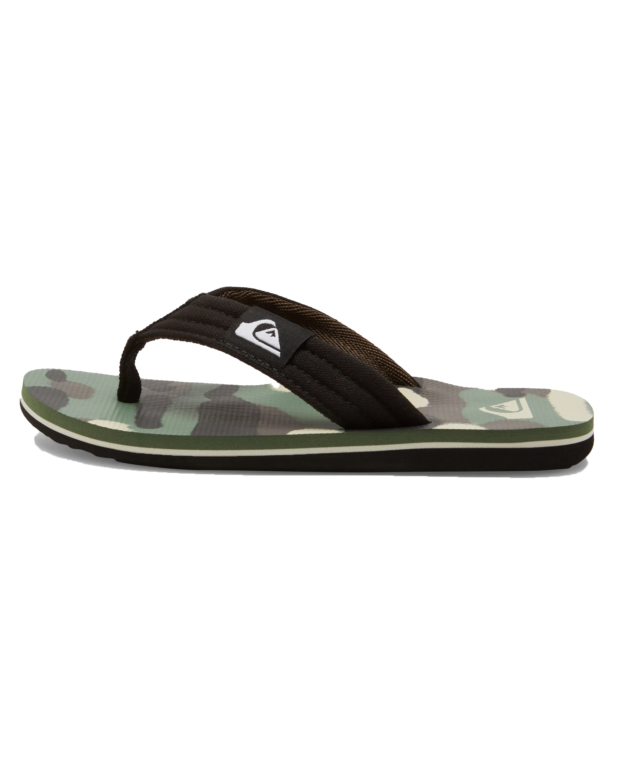 Boys Molokai Layback II Flip Flops in Black, Brown & Green