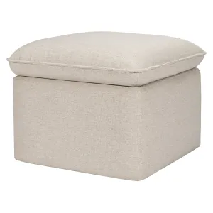 Cali Storage Ottoman in Eco-Performance Fabric with USB port - Beach