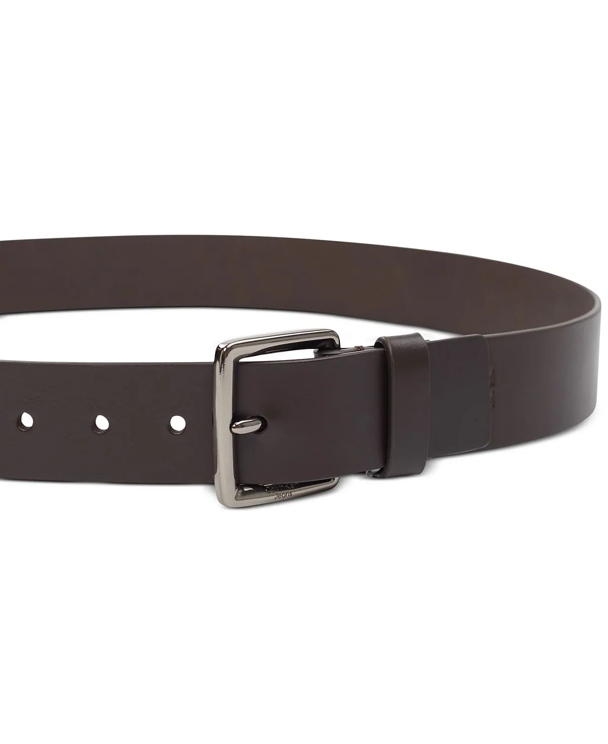 Calvin Klein Men's Leather Belt with Guardian Ring