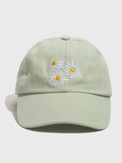 Daisies Women's   Men's Organic Hat | Green