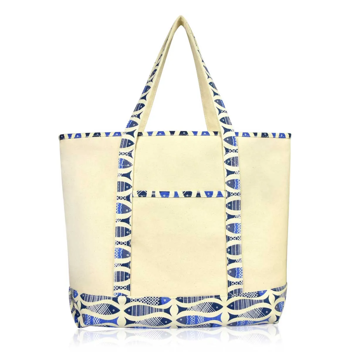 Dalix 22" Soft Canvas Tote Bag Special Patterns Collection