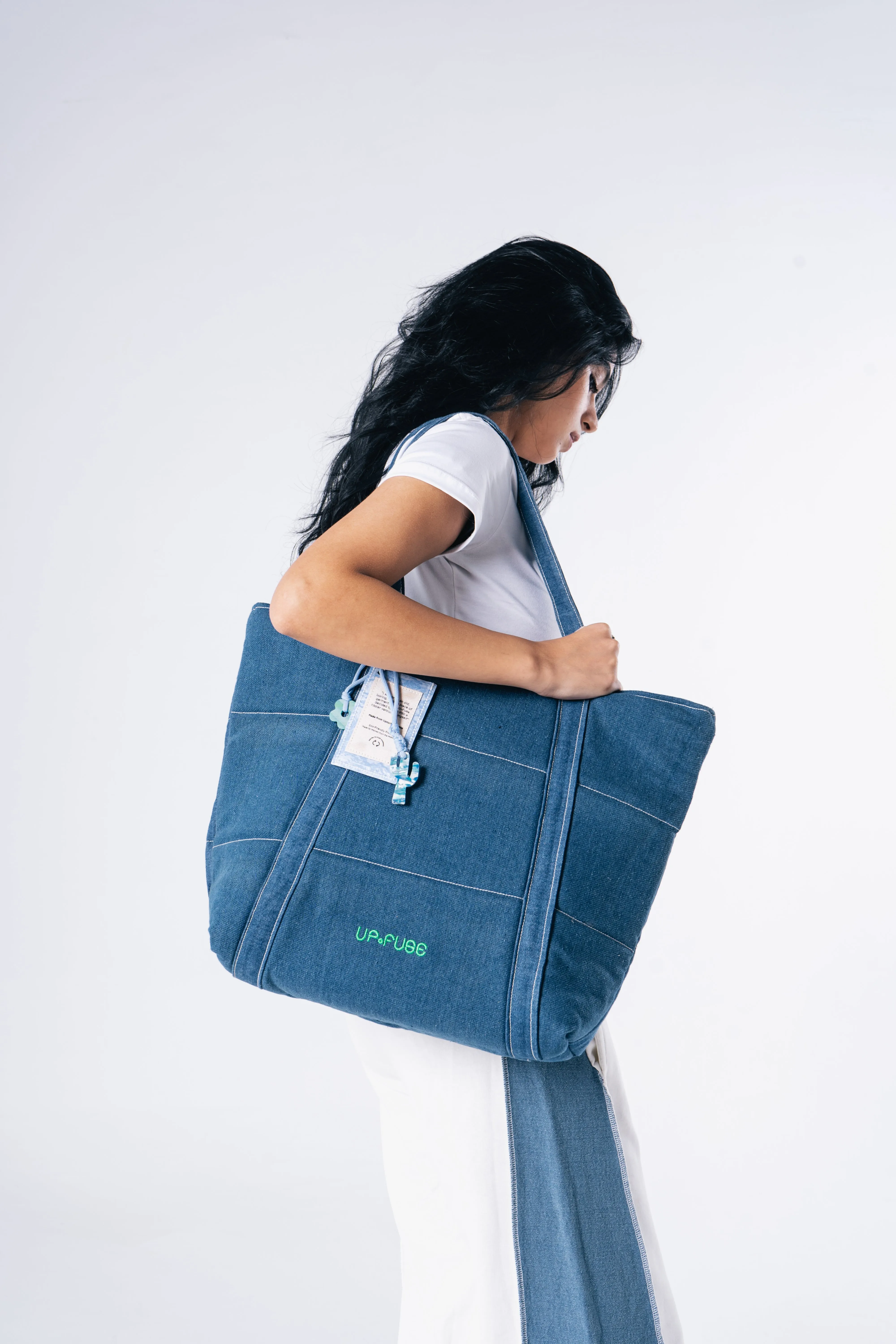 Denim Affair Tote Bag in Blue