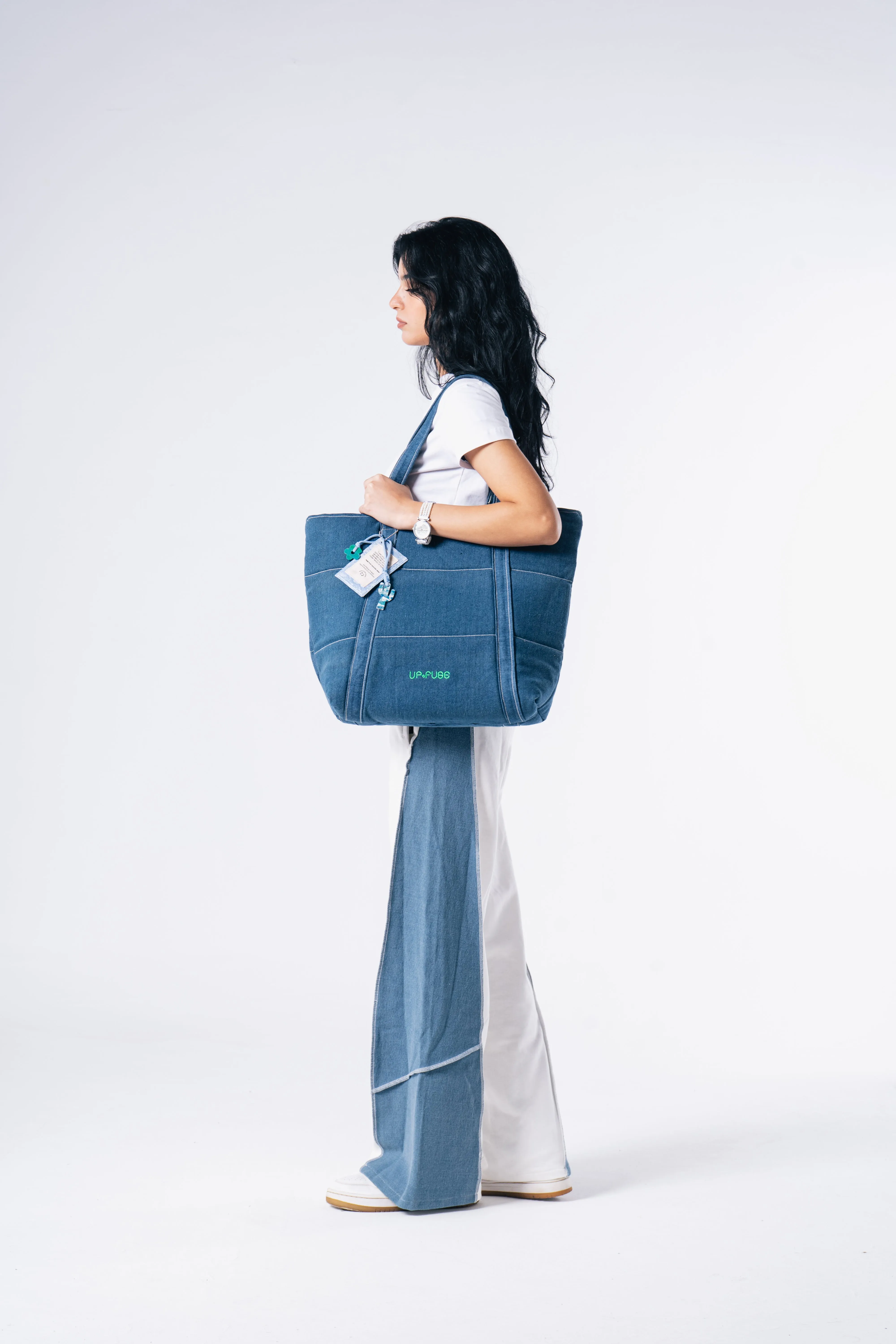 Denim Affair Tote Bag in Blue