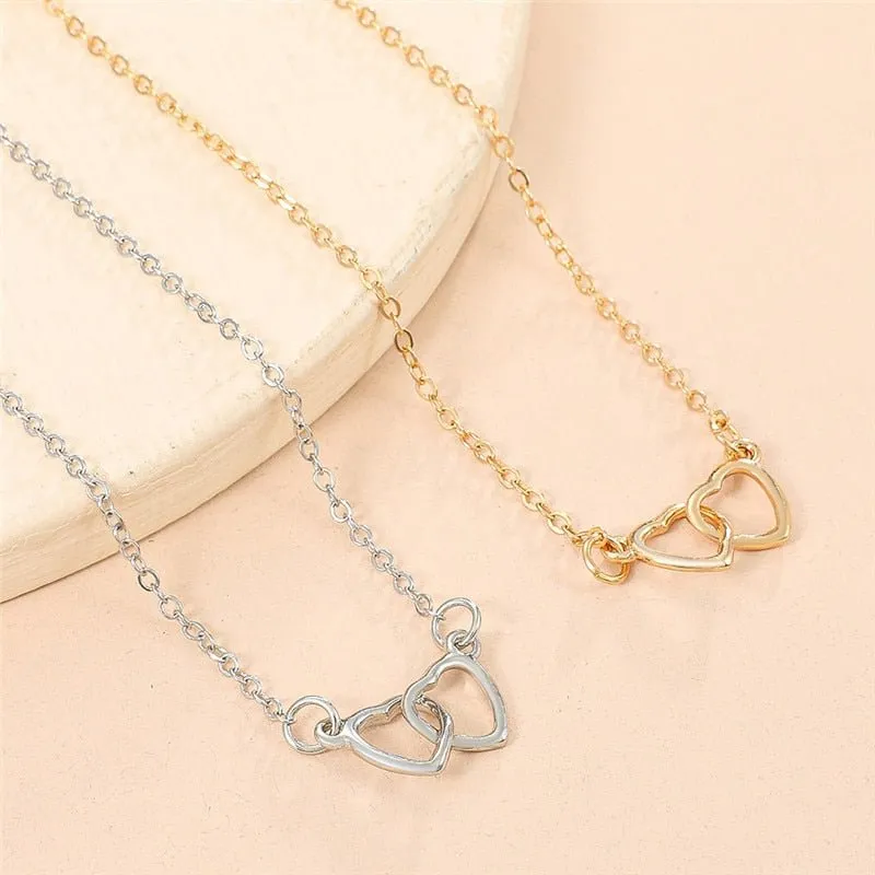 Double Heart Anklet