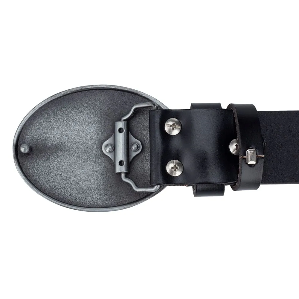 Eagle Buckle Genuine Leather Belt