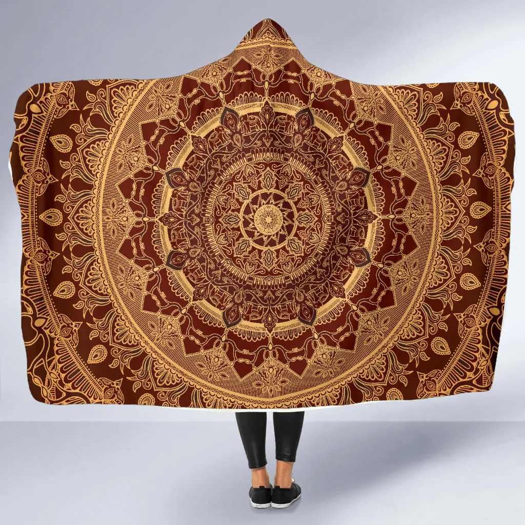 Elephants Mandala | Hooded Blanket | Mandalazed