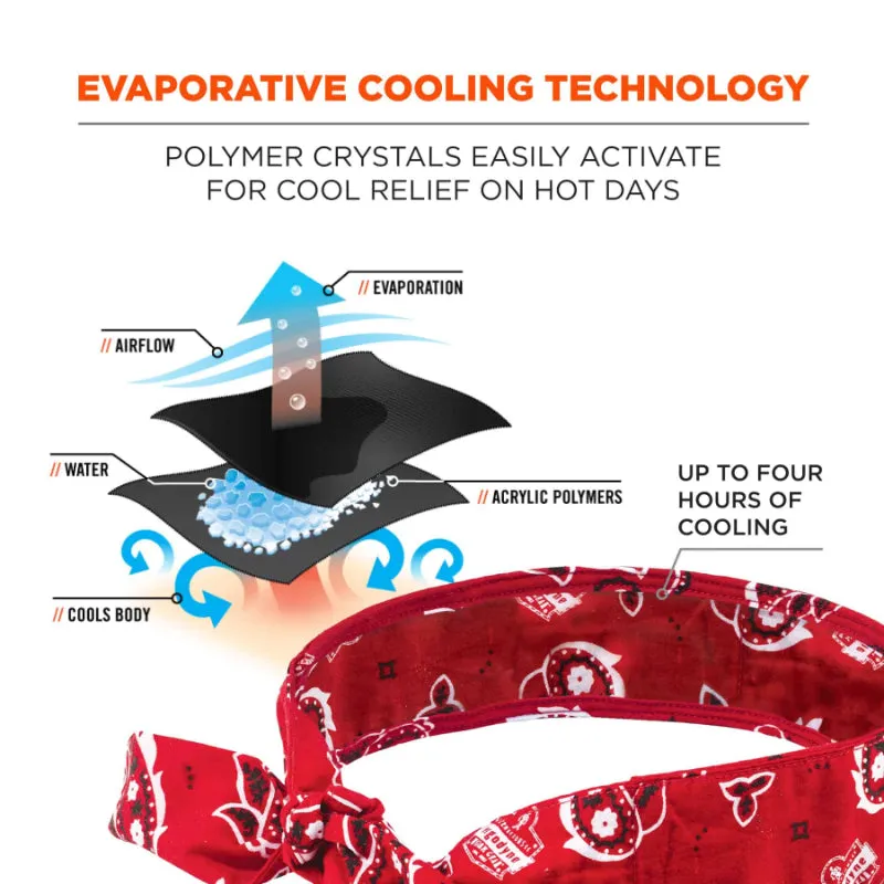 Ergodyne Evaporative Cooling Bandana Headband - 6700