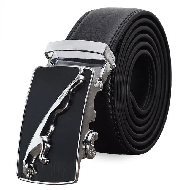 Famous Brand Belts For Men Cowskin Genuine Luxury Leather Men's Belts Strap Male Metal Automatic Buckle leather belt men 130CM