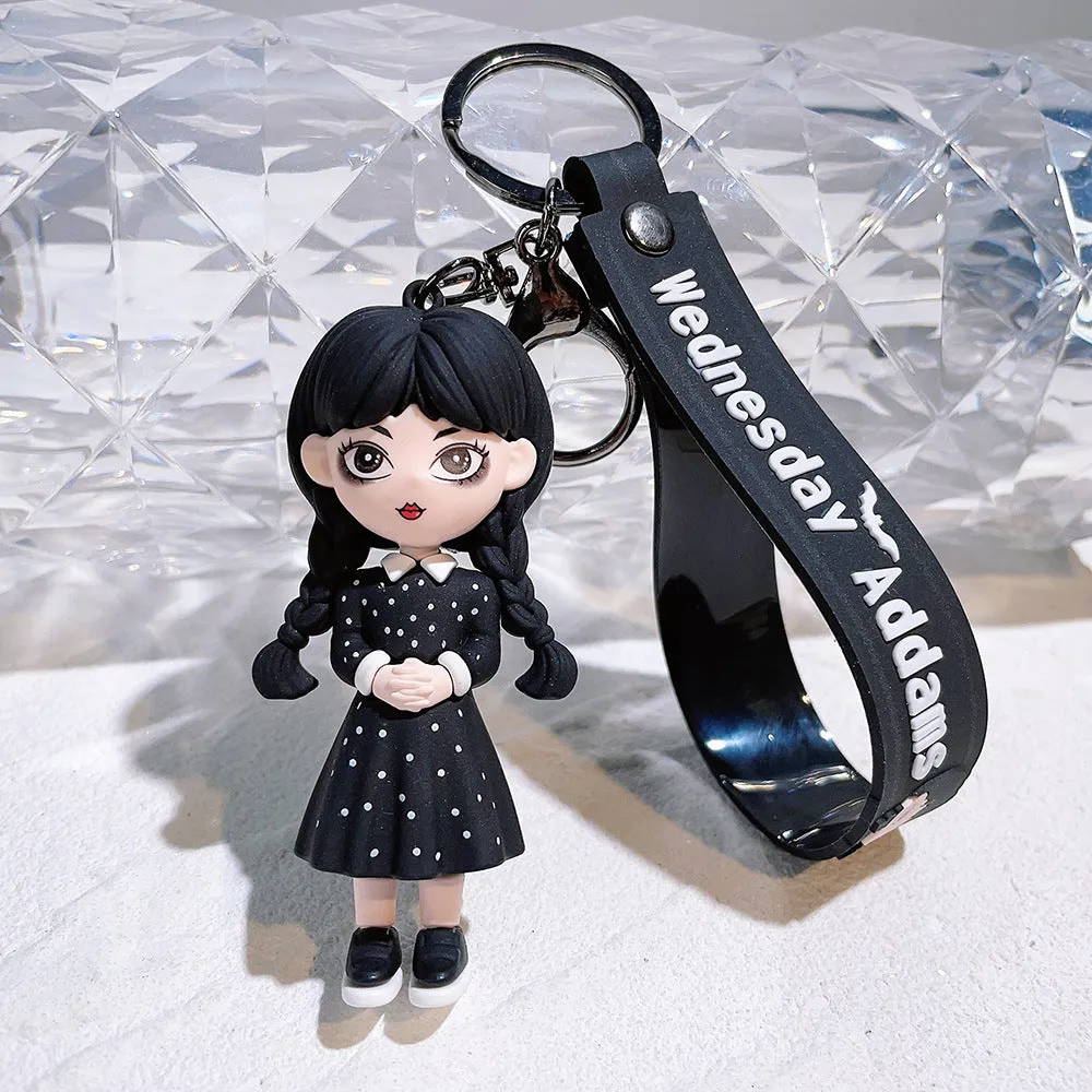 FancyDressWale Wednesday Merchandise Keychain  halloween Gifts for Daughter Girls Keychains -Long Dress