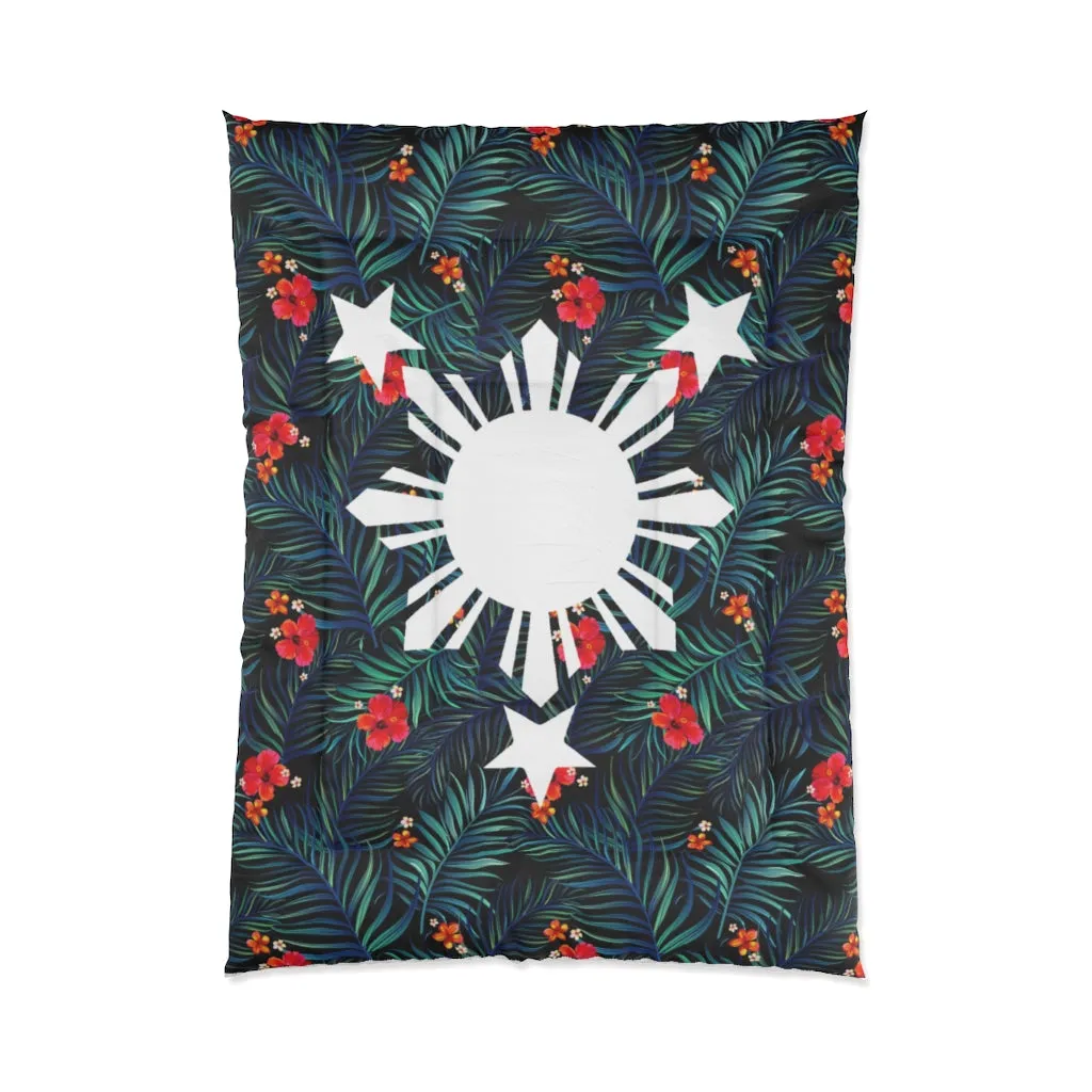 Filipino Floral 3 Stars and Sun Comforter