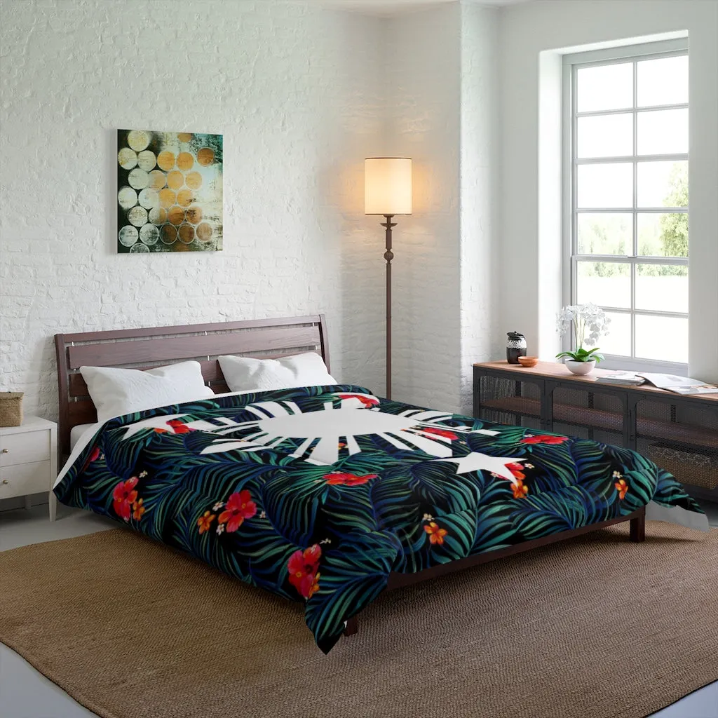 Filipino Floral 3 Stars and Sun Comforter