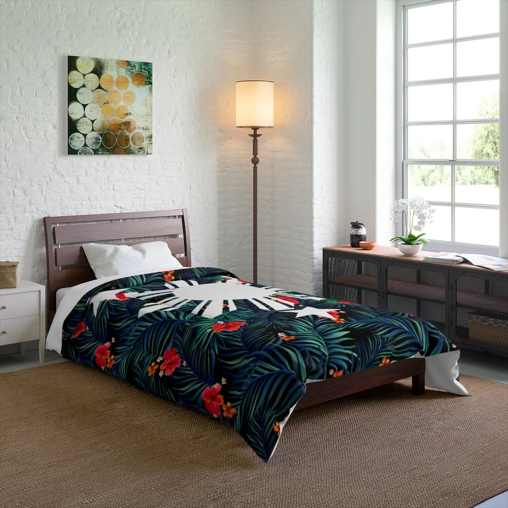 Filipino Floral 3 Stars and Sun Comforter