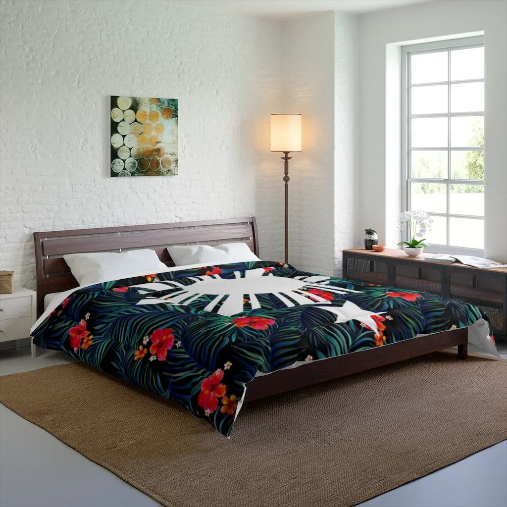 Filipino Floral 3 Stars and Sun Comforter