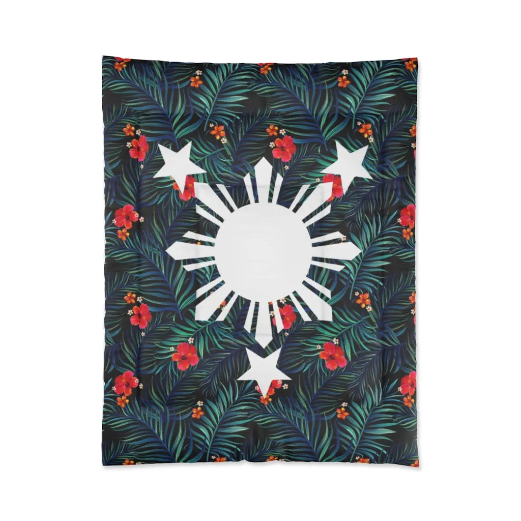 Filipino Floral 3 Stars and Sun Comforter