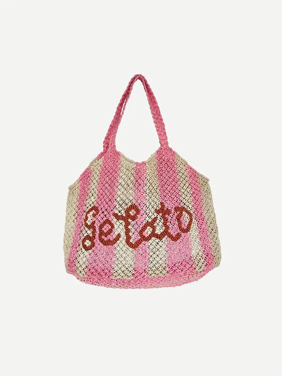 Gelato Drew Bag in Rose Stripe