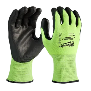 General Purpose Gloves - Milwaukee® High-Visibility Cut Level 3 Polyurethane Dipped Gloves, 12 Pack, 48-73-893B