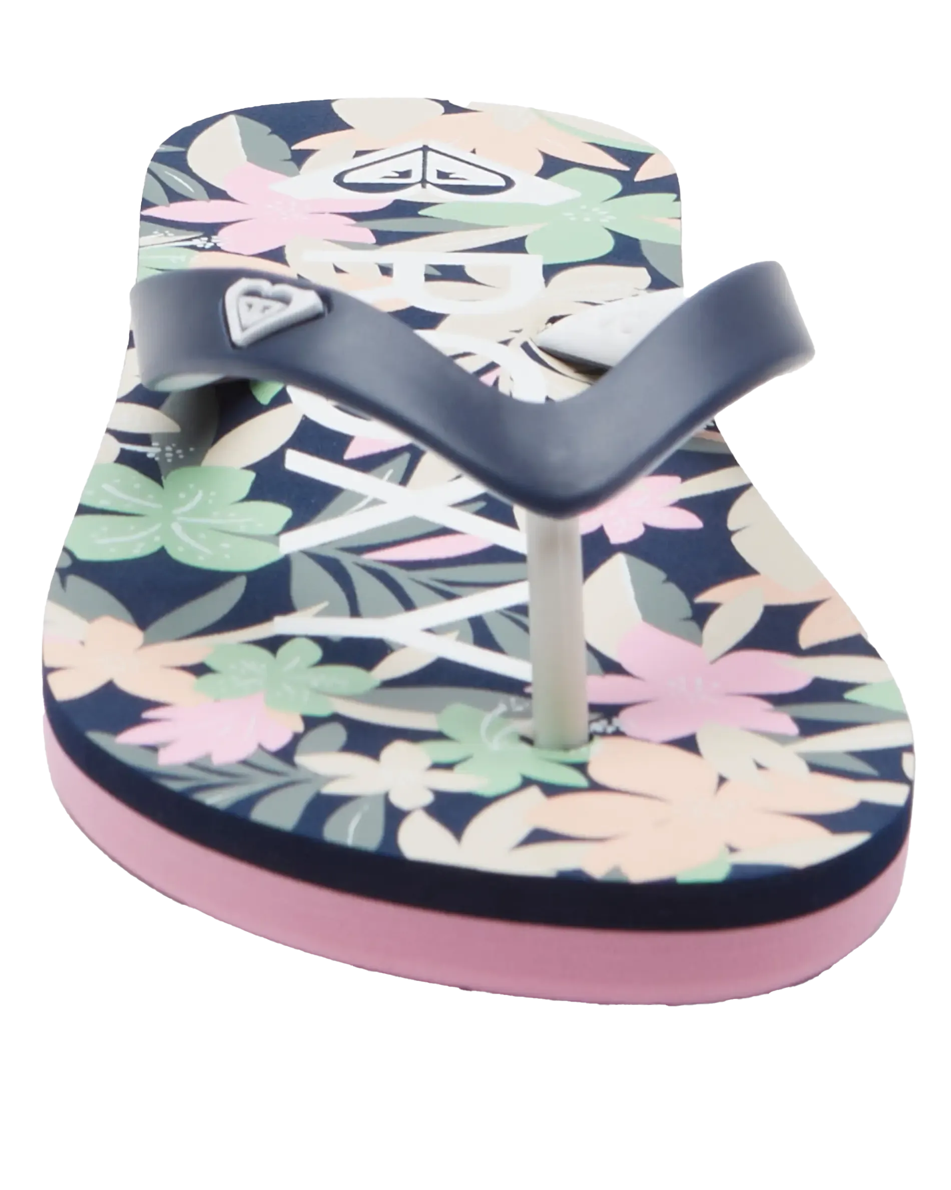 Girls Tahiti VII Flip Flops in Navy & Pink