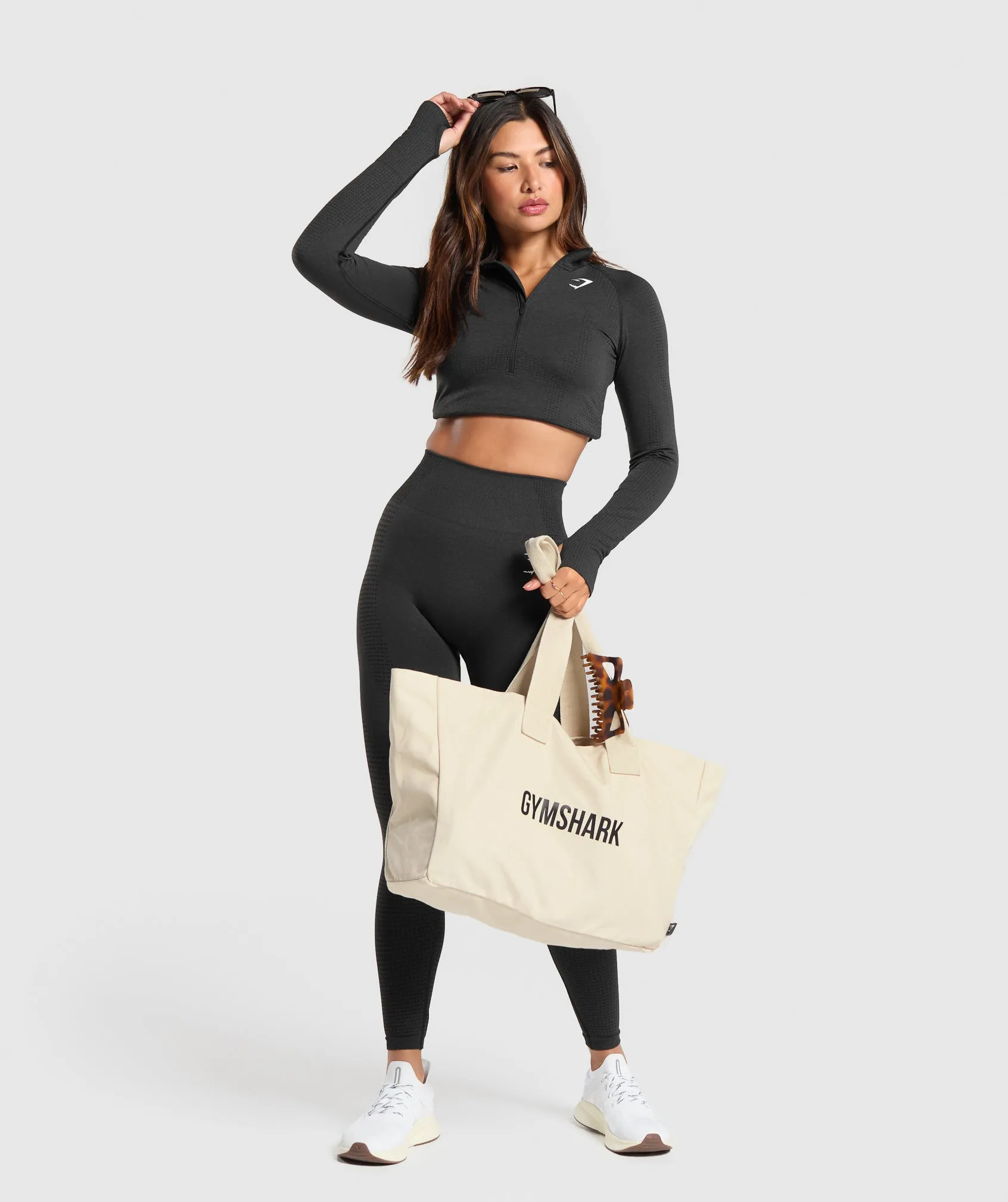 Gymshark Oversized Canvas Tote - Ecru White