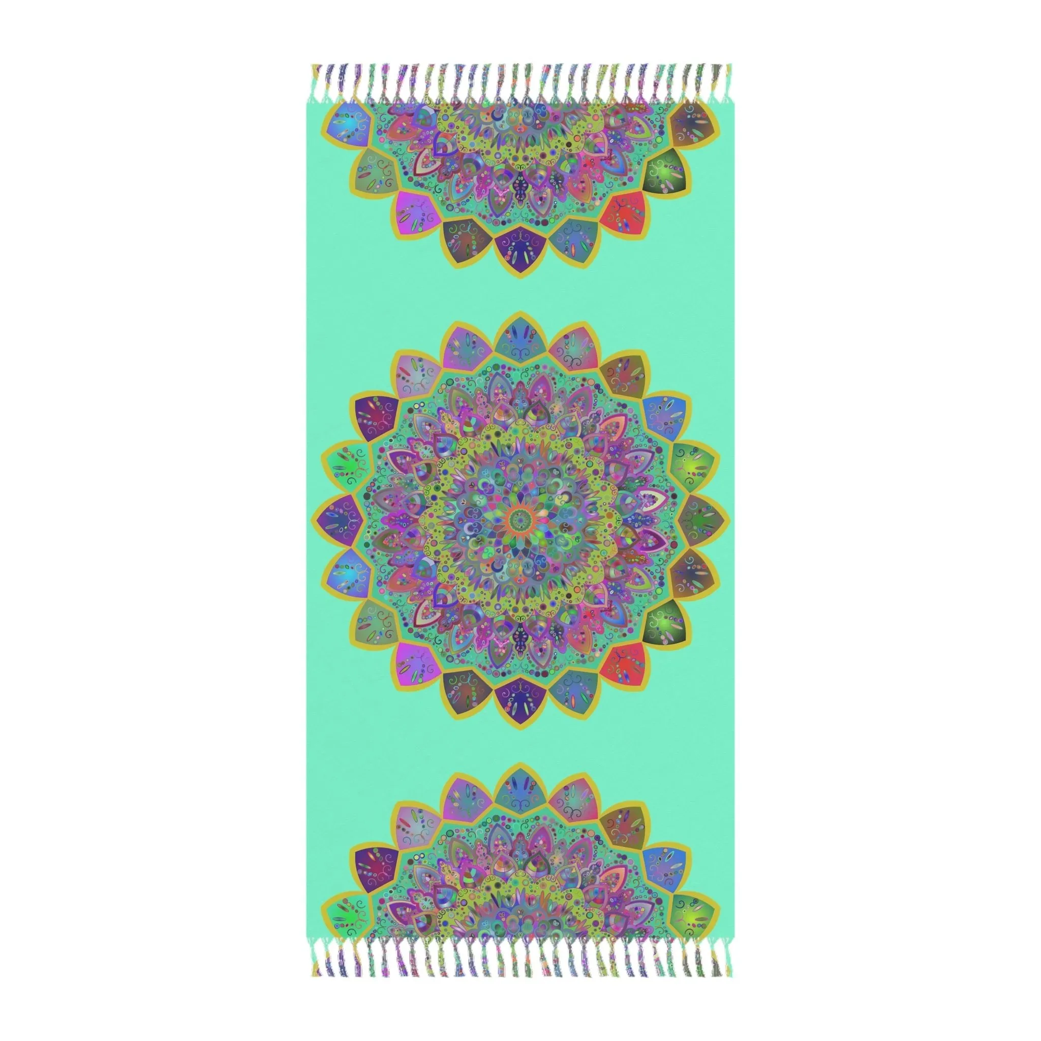 Handmade Mandala Beach Cloth - Aquamarine