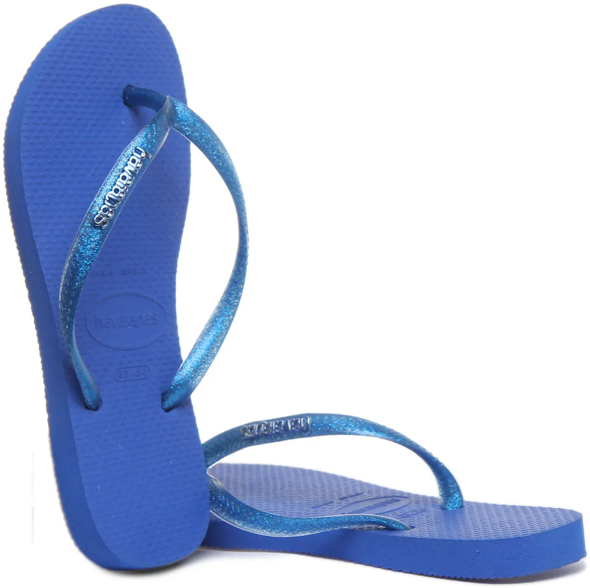 Havaianas Slim Logo In Blue