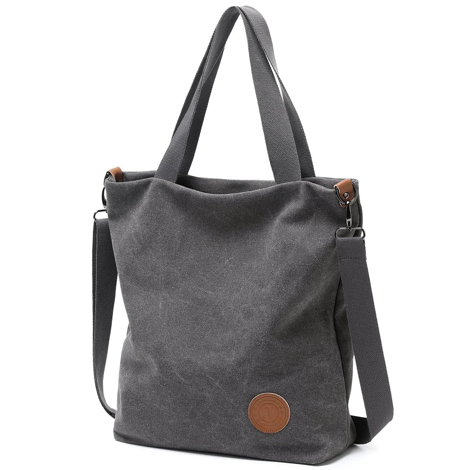 Jansben Canvas Tote Bags for Women 2 Ways Bag