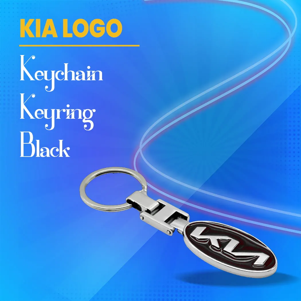 KIA Logo Keychain Keyring - Black