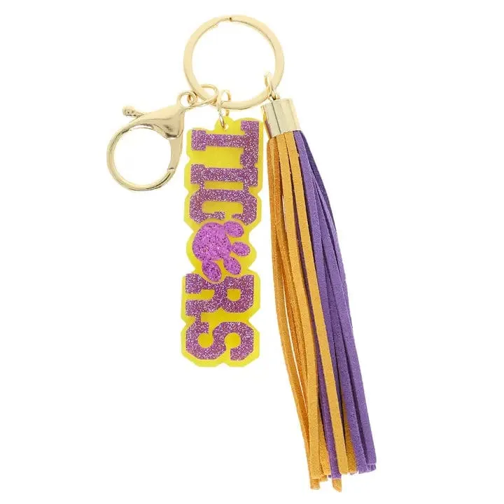 LSU Tigers Purple & Gold Keychain