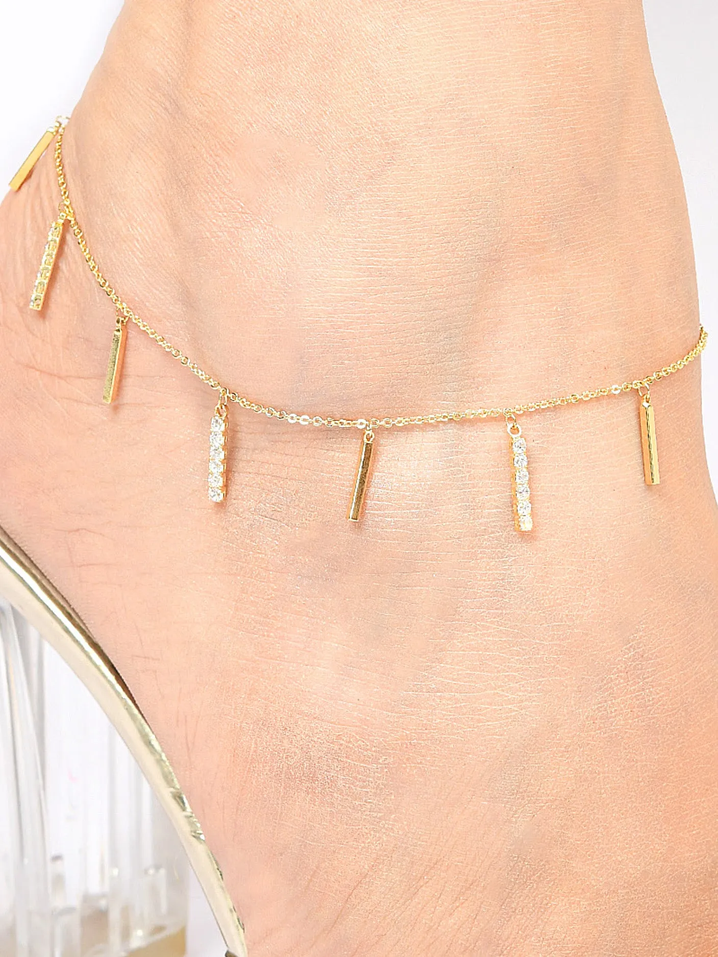 Metallic Bars Anklet