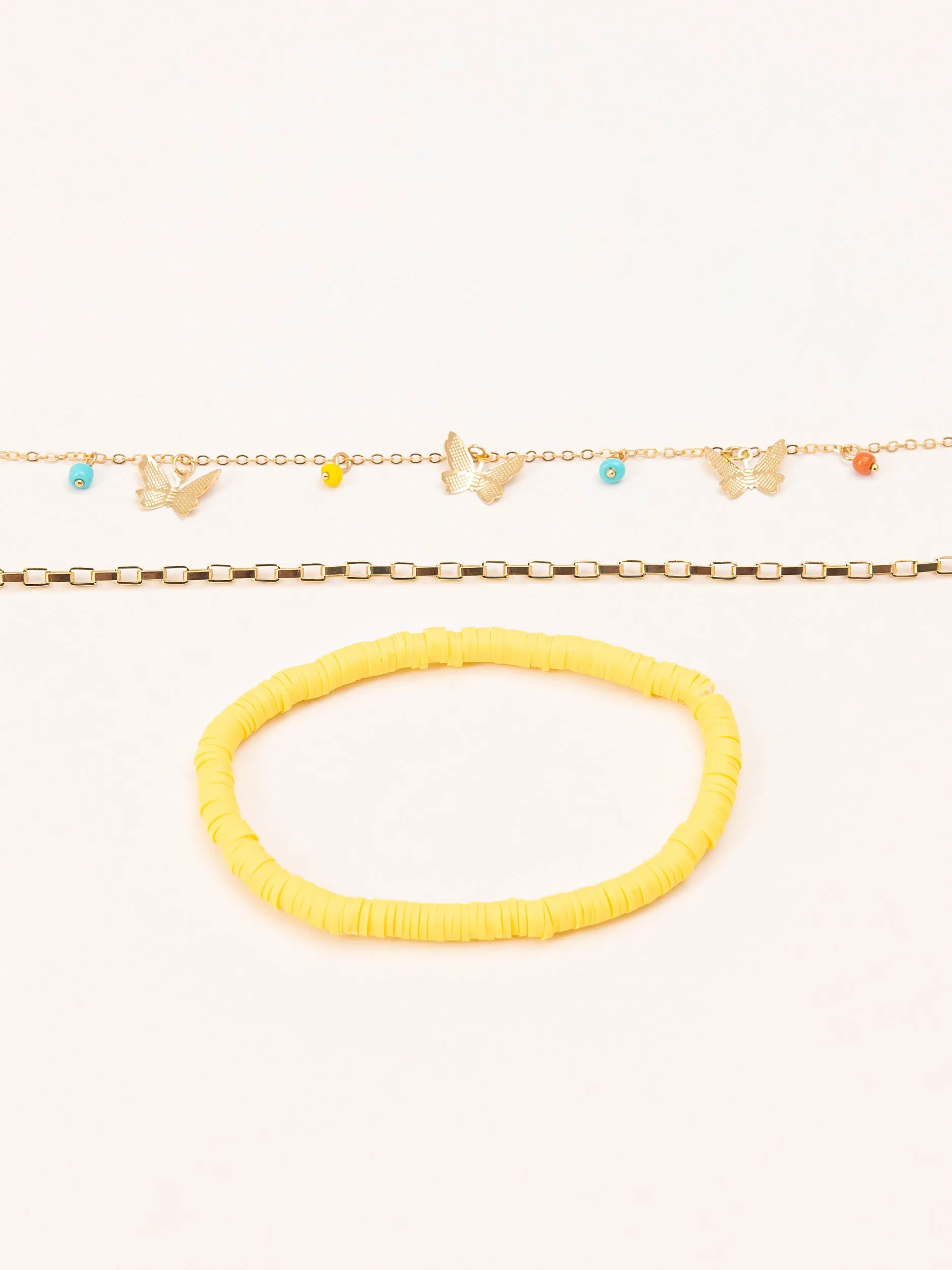 Multi-Shade Anklet Set