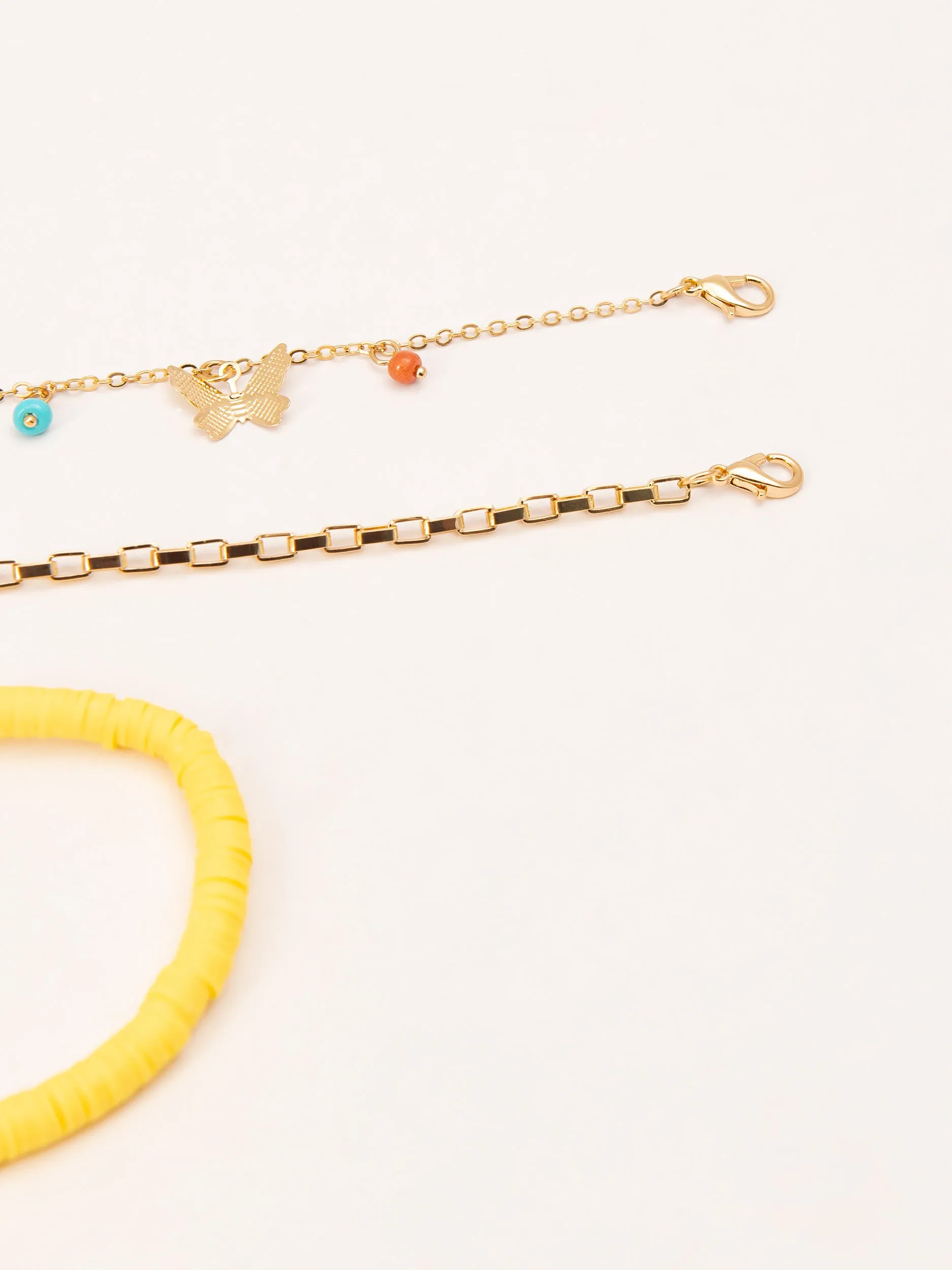 Multi-Shade Anklet Set