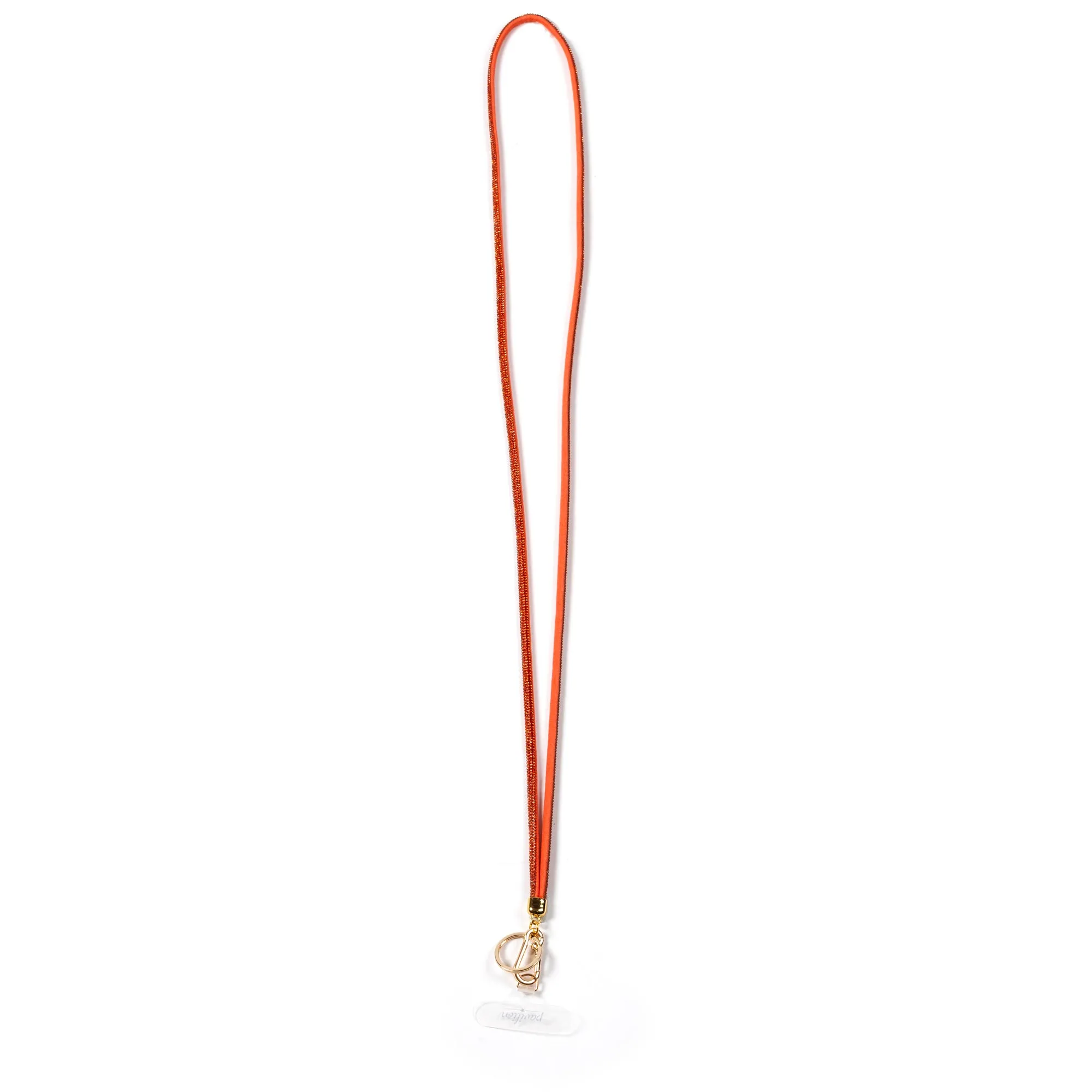 Orange Crossbody Soft Gemmed Phone Lanyard