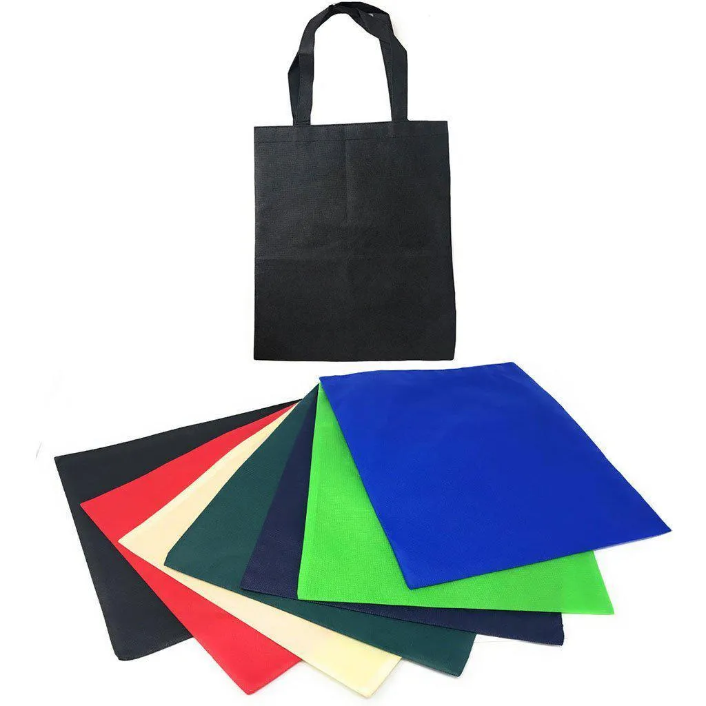 Plain Reusable Grocery Shopping Tote Bags Recycled Eco Friendly 15inch