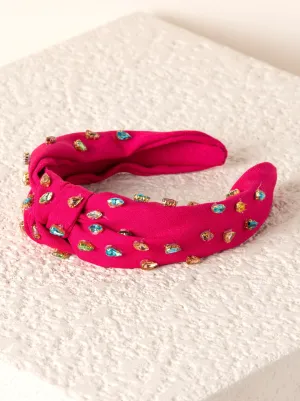 Shiraleah Gemmie Knotted Headband, Magenta