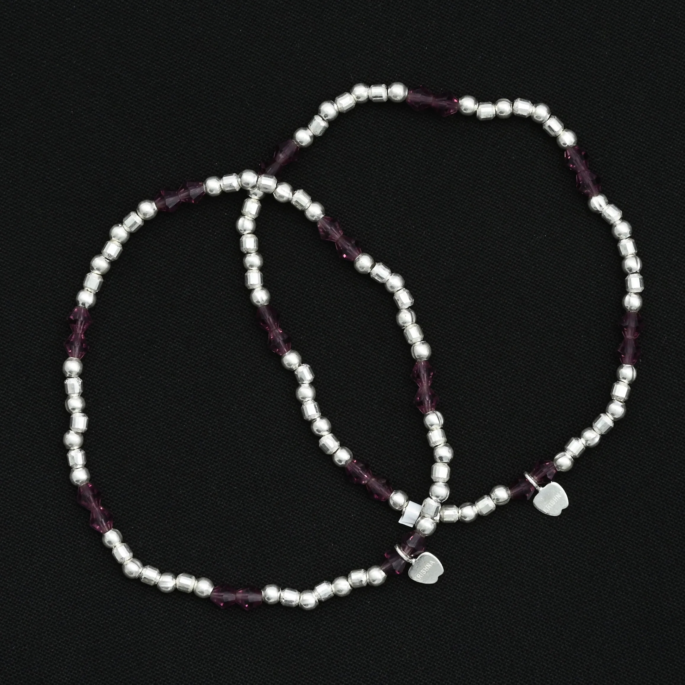 Silver Beads Anklet