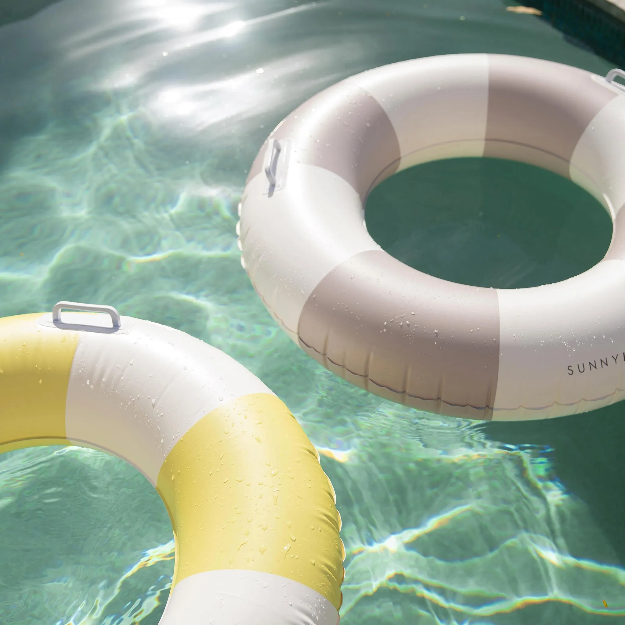 Slim Tube Pool Ring | Tides Out Citrus Stripe